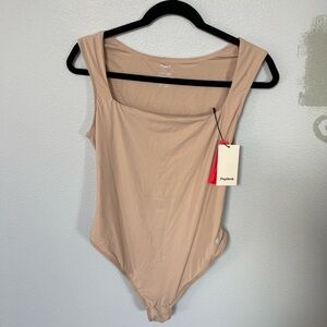 Popilush Nude Square-Neck Bodysuit